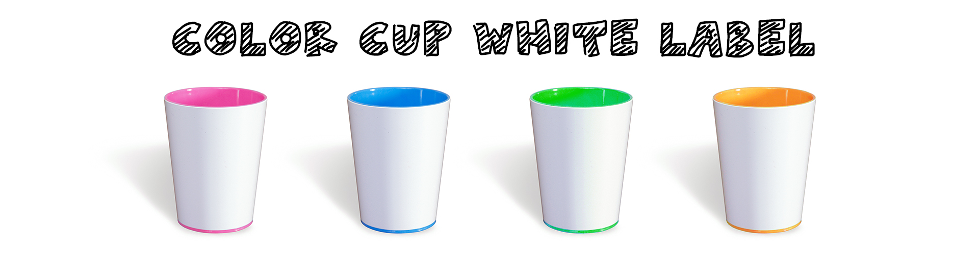 Linha White Label. Copos Para Colorir com giz de cera.