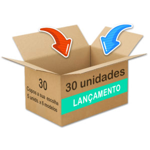 MONTE SUA CAIXA, com Copos Copos Para Colorir com Giz de Cera. Esta caixa vem com 30 copos, sendo 5 unidades de cada modelo que você escolher.