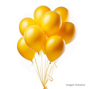 Balões de Festa Cor Amarelo Citrino