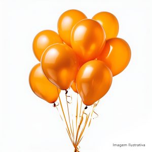 Balões de Festa Cor Laranja Mandarim