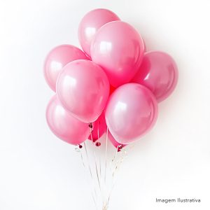 Balões de Festa Cor Rosa Bebê