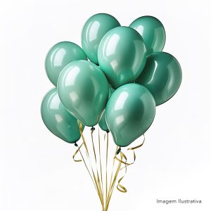 Balões de Festa Cor Verde Eucalipto