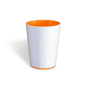 Color Cup Laranja Personalizável para colorir com giz de cera. Lavável, super original, bonito e resistente.