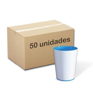 Caixa de copo Color Cup Azul Personalizável para colorir com giz de cera. Lavável, super original, bonito e resistente.
