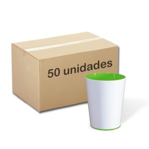 Caixa de copo Color Cup Verde Personalizável para colorir com giz de cera. Lavável, super original, bonito e resistente.