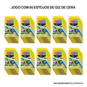 60 Estojos de Giz de Cera Acrilex