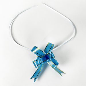 Laço Fácil Azul para presentes. Perfeito para fazer arranjos com os Copos de Colorir