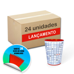Copo de desafio Quebra Cuca modelo Palavras Cruzadas